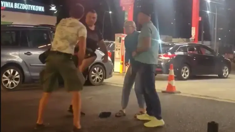 awantura i bójka na Stacja benzynowa w Wałbrzychu