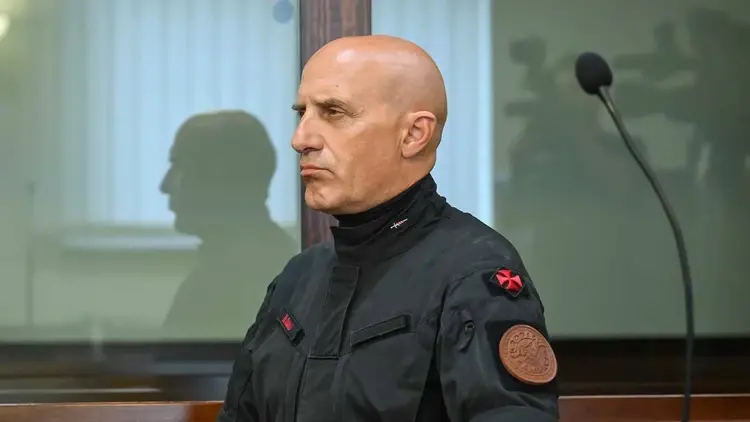Oskarżony Wojciech Olszański na sali rozpraw Sądu Apelacyjnego w Gdańsku