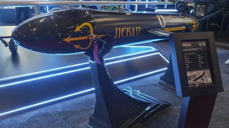 Model pocisku Piekło firmy Ukroboronprom na MSPO 2026 w Kielcach