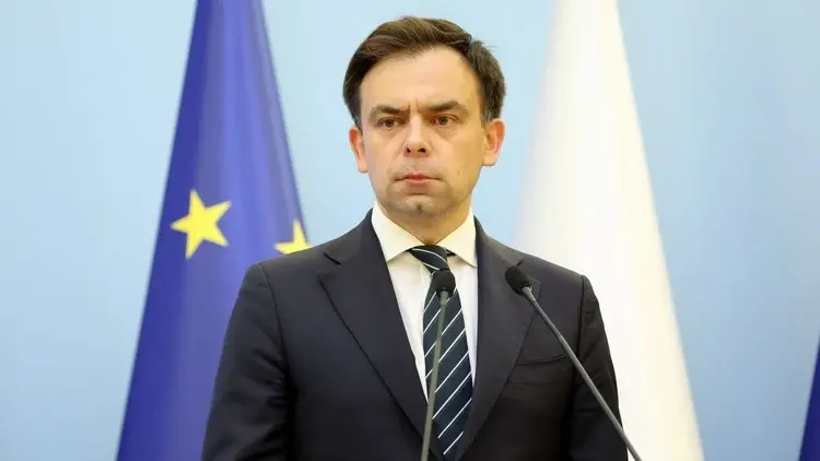 Andrzej Domański na konferencji prasowej