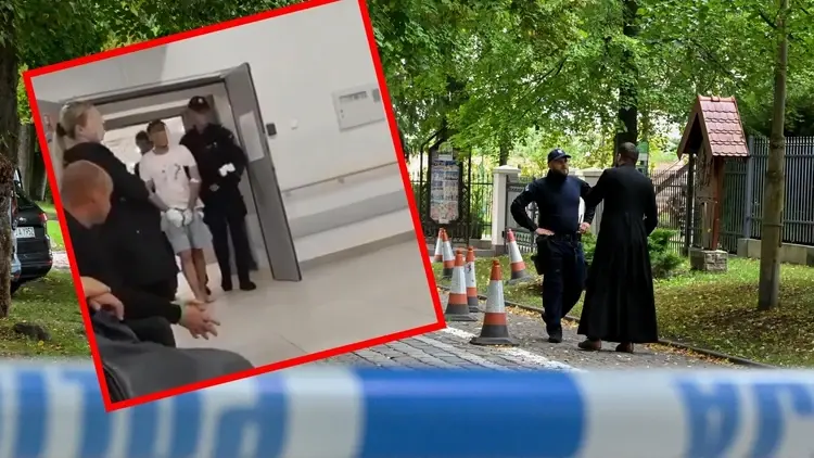 Miejsce ataku nożownika / zdjęcie zatrzymanego