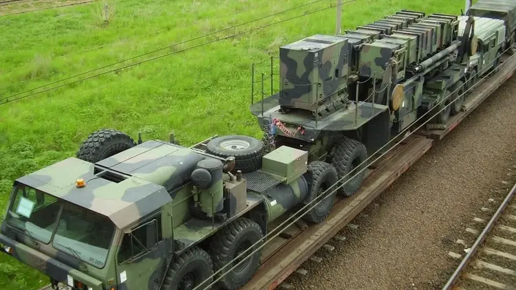Amerykańskie MIM-104 Patriot z dywizjonu 1-7 w Kaiserslautern w Morągu