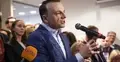 Łukasz Gibała podczas wieczoru wyborczego w swoim sztabie w Krakowie
