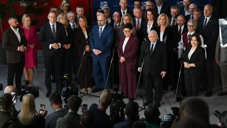 Politycy PiS na konferencji prasowej