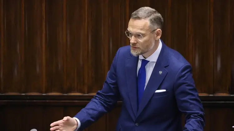 Zbigniew Bogucki przemawia z mównicy sejmowej