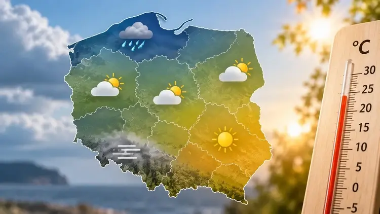 mapa prognozy i termometr