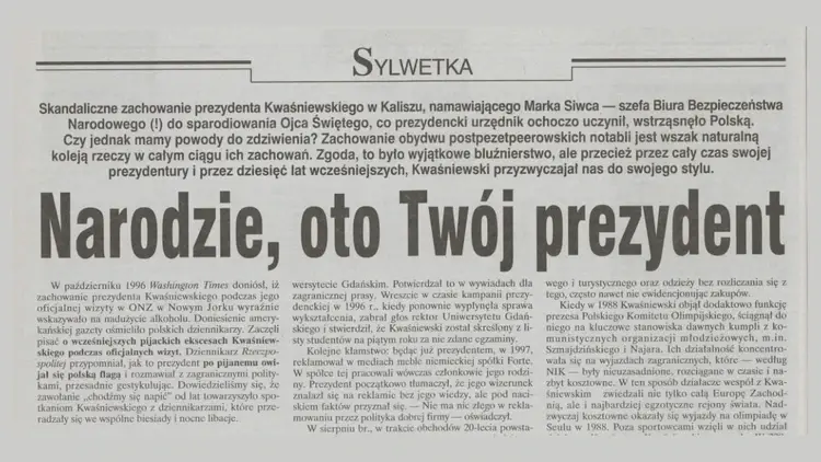 45-lecie "TS": Narodzie, oto Twój prezydent