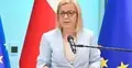 Paulina Hennig-Kloska na konferencji prasowej